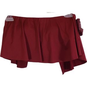 KONA SOL Women's Medium Red Bikini, Ruffle Swimwear, Top EUC